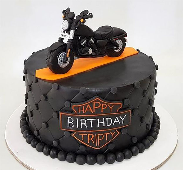 torta de motocicleta para hombre