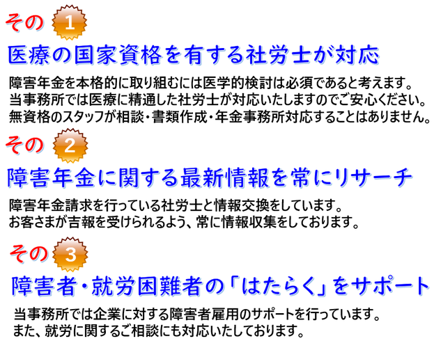 当事務所が選ばれる3つの理由