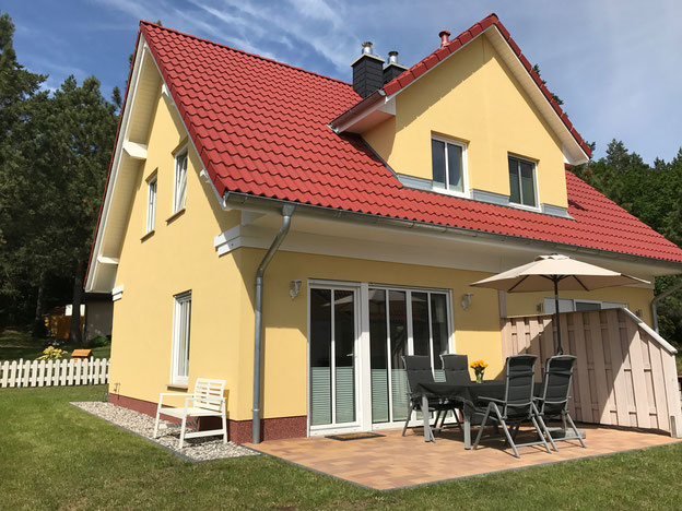 Ferienhaus auf Usedom in Korswandt mit Sonnenterrasse und Garten