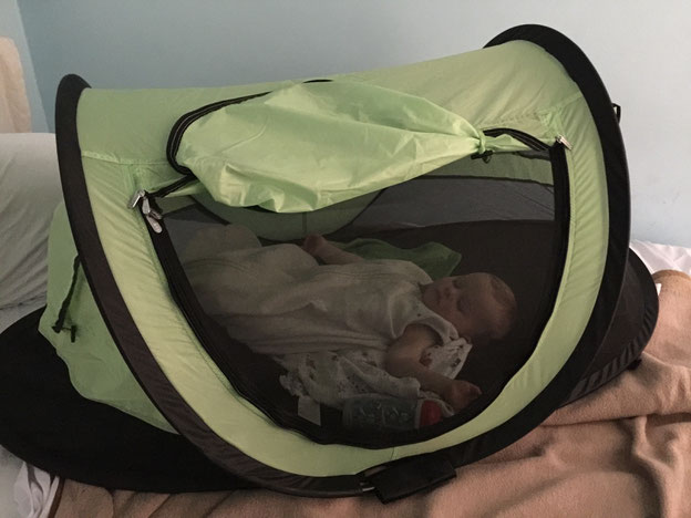 PeaPod Plus Travel Tent for Baby Sleep While on a Family Vacation in Italy