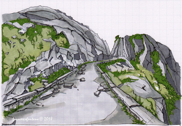 La strada verso Bova, venendo da Roghudi