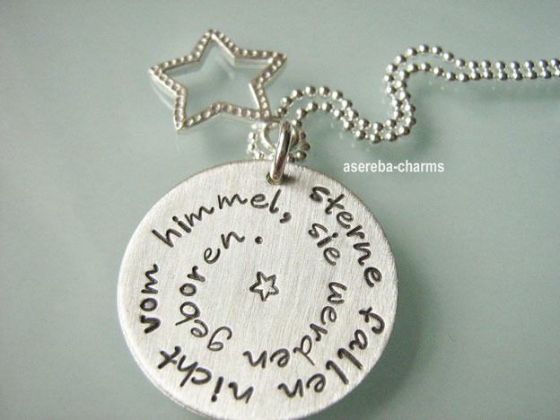 Sterlingsilberkette als Geschenk für die Mami zur Geburt (mit Name des Kindes, Geburtstag, Uhrzeit, Gewicht und Größe)