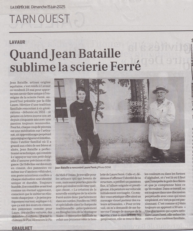 La Dépêche Tarn Ouest 15 juin 2025