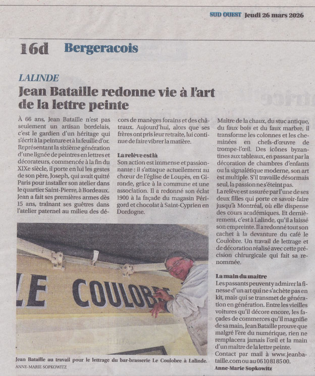 Sud Ouest Bergerac  26 mars 2026