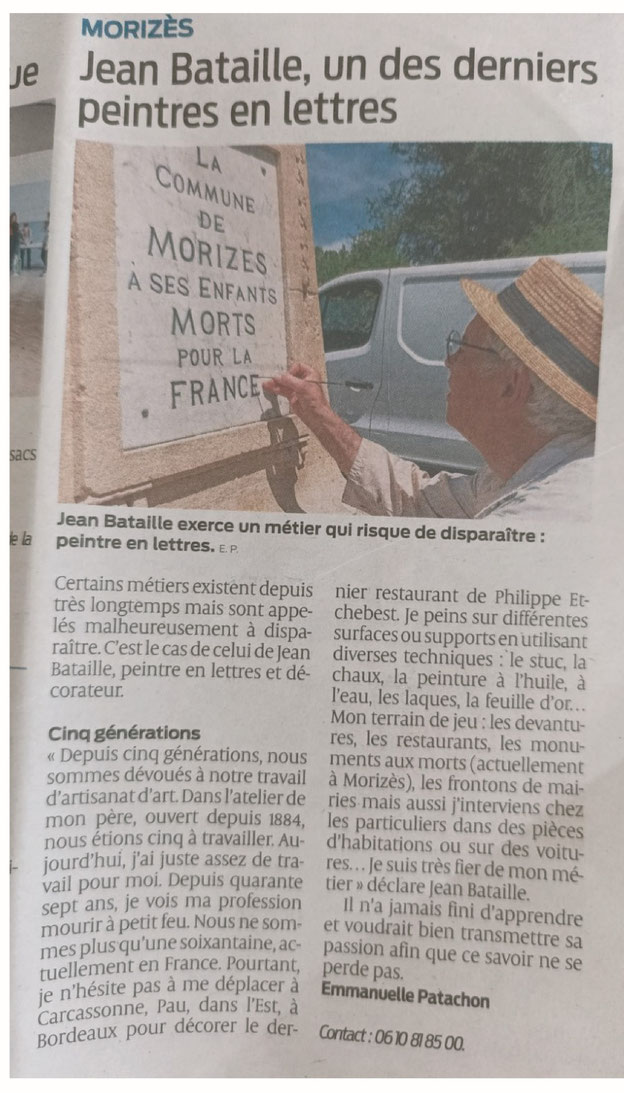 Sud Ouest Morizès 28 juin 2023