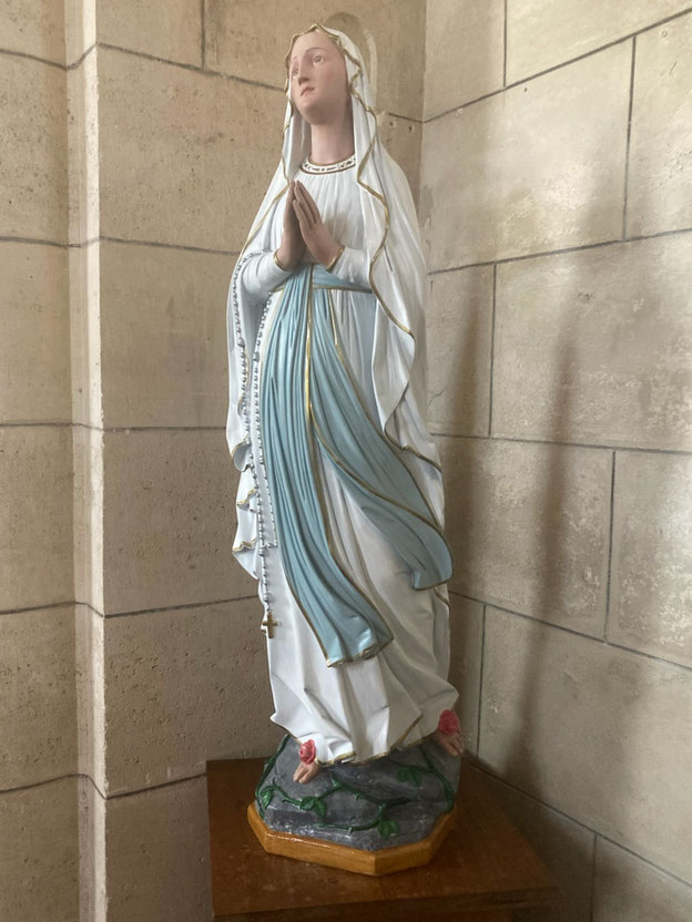 Statue de la Vierge Eglise de Pompignac (33) Après rénovation