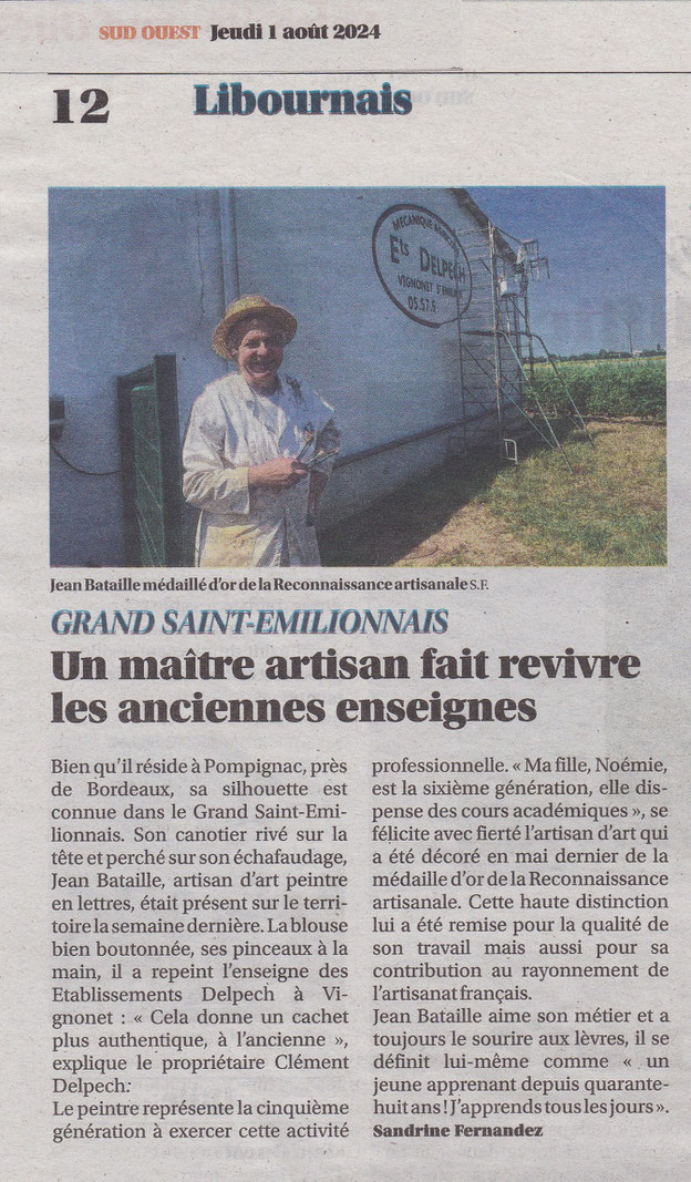 Sud Ouest Libournais 1er août 2024