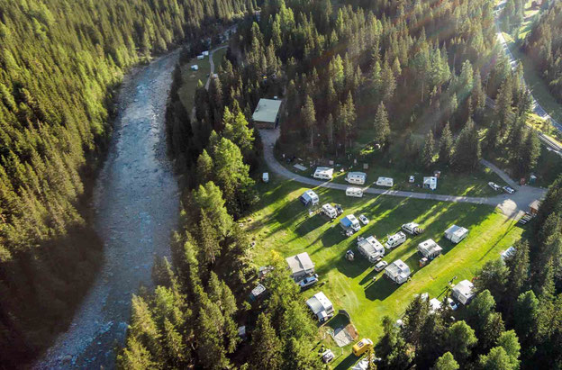Camping Chapella, Nationalpark, Oberengadin, Campingplatz Schweiz, Graubünden, Campingplatz am Inn