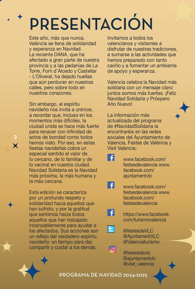 Programa de la Navidad en Valencia