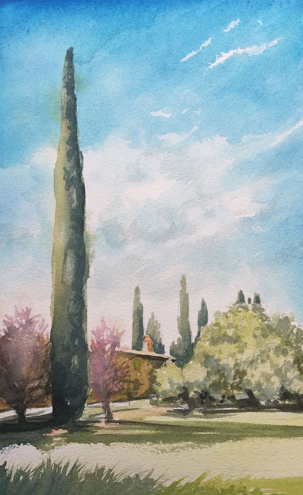 Plein air painting workshop in the heart of Tuscany with fine American artist Jill Williams