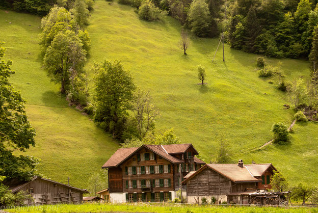 Der Alpenhof Stechelberg liegt idyllisch am Ortsrand