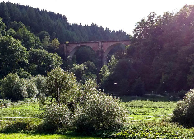 Geisfelder Viadukt, über welches die Hunsrück-Bahn früher fuhr.