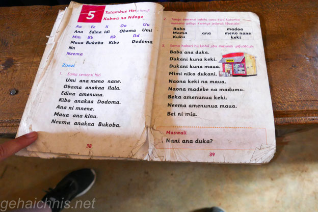 Es gibt nur ein Schulbuch pro Schulbank