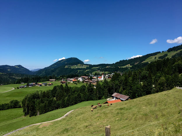 Blick zurück auf Sibratsgfäll