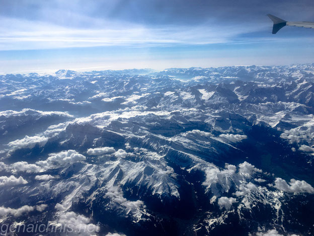 Anreise wieder über die Alpen......