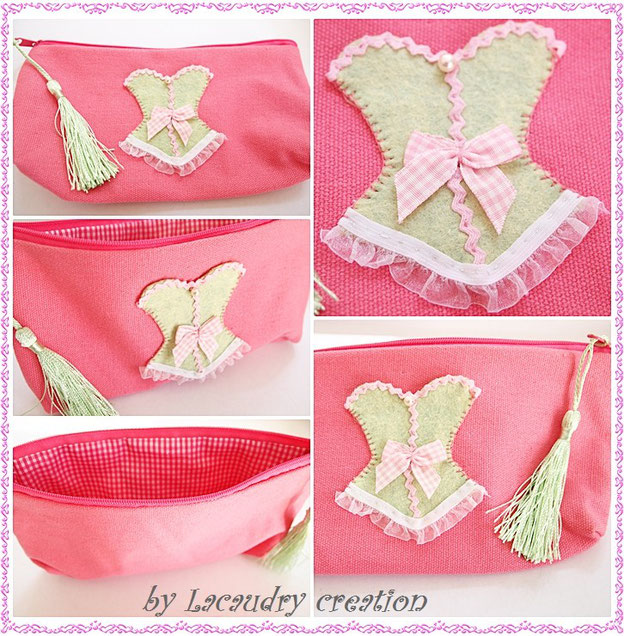 trousse maquillage modèle corset
