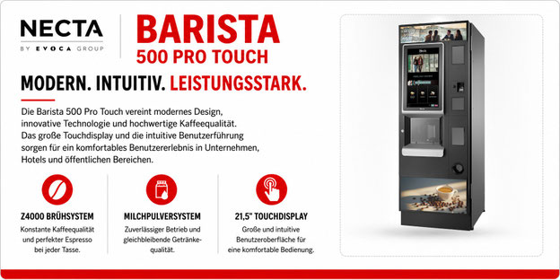 BARISTA 500 PRO TOUCH KAFFEEAUTOMAT