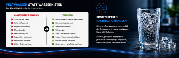 Festwasser vs. Wasserflaschen Vergleich
