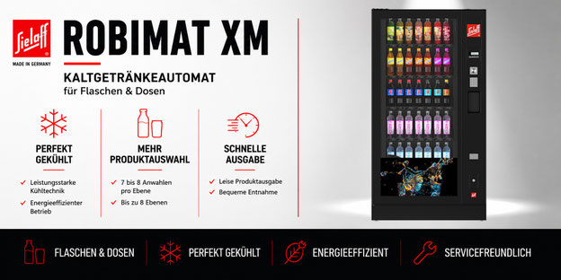 Sielaff Robimat XM Kaltgetränkeautomat für Flaschen und Dosen in Unternehmen