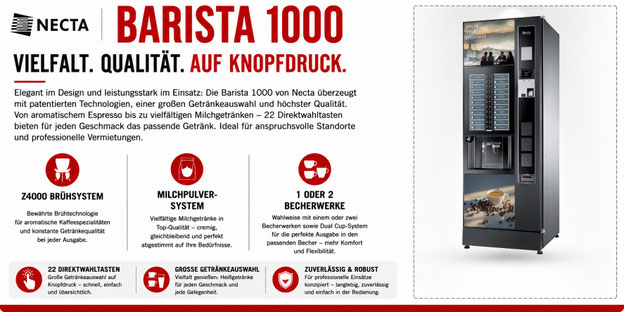 BARISTA 1000 DIREKTWAHLTASTEN KAFFEEAUTOMAT