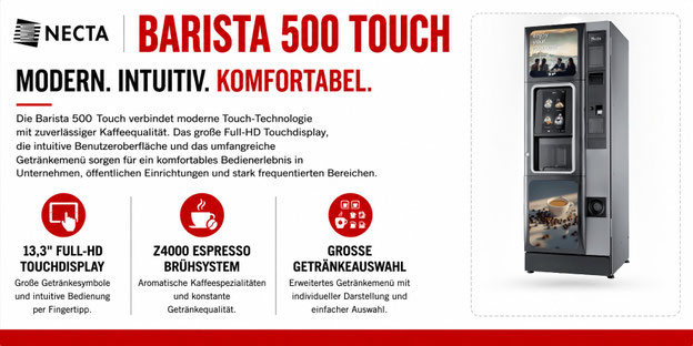 BARISTA 500 TOUCH KAFFEEAUTOMAT