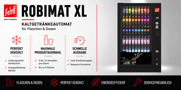 Sielaff Robimat XL Kaltgetränkeautomat für Flaschen und Dosen in Unternehmen