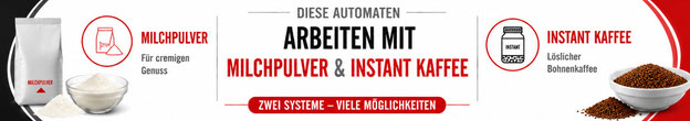 Milchpulver und Instant Kaffee System