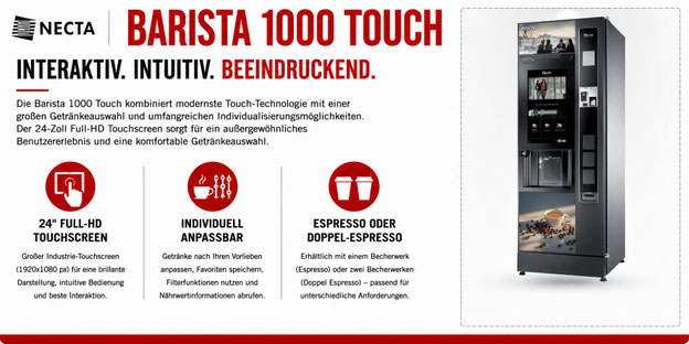 BARISTA 1000 TOUCH KAFFEEAUTOMAT