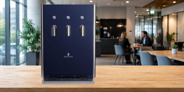 Blupura Bluglass I.T. Wasserspender aus Edelstahl und Glas mit Festwasseranschluss