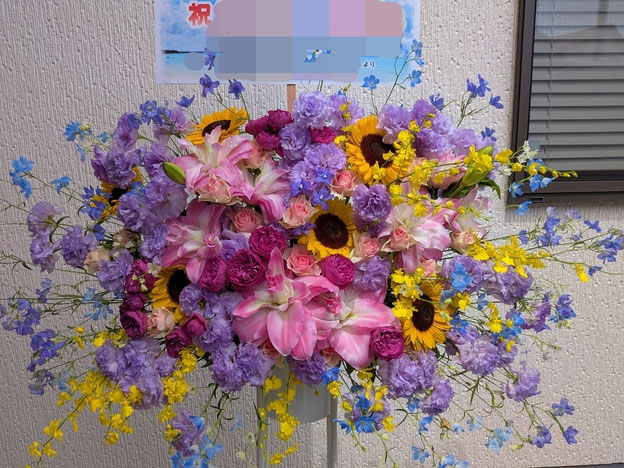 公演祝スタンド花