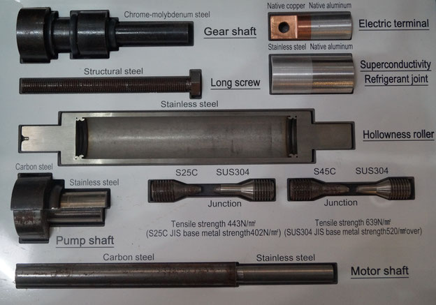 Gear shafts, electrical connections, long bolts, adapters, shaft-hub connections, adapters and motor shafts