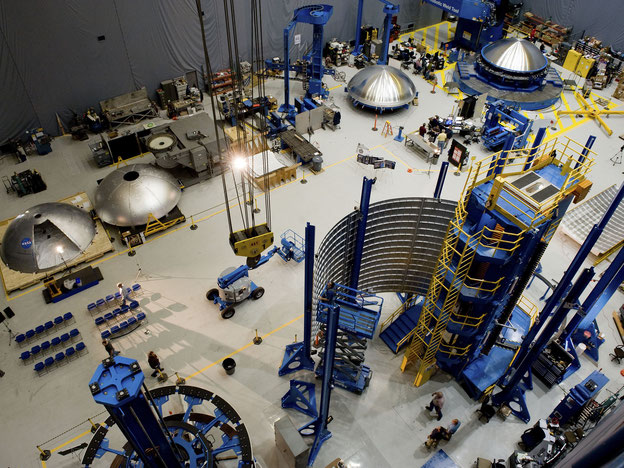 Vier reibrührgeschweißte Aluminum-Dome, created im Marshall Space Flight Center in Huntsville, Alabama