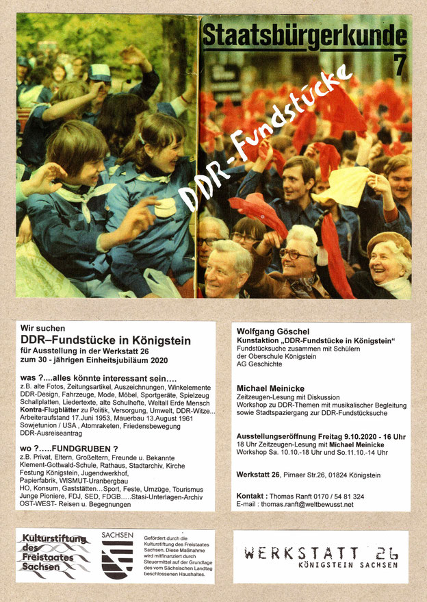 Flyer DDR- Fundstücke Oktober 2020