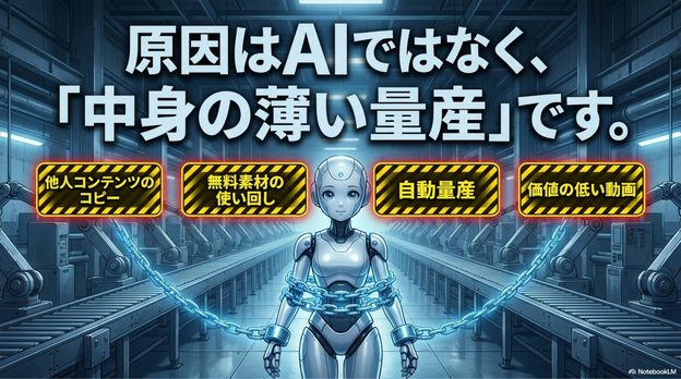 収益化停止になりやすい動画の特徴