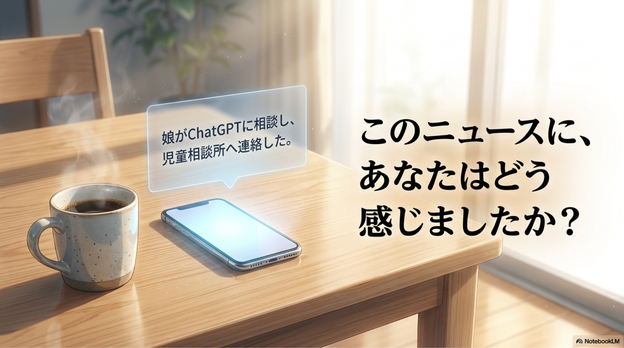子ども ChatGPT 使い方｜阿部慎之助さんのニュースで考える「娘がChatGPTに相談した後、児童相談所へ連絡した」