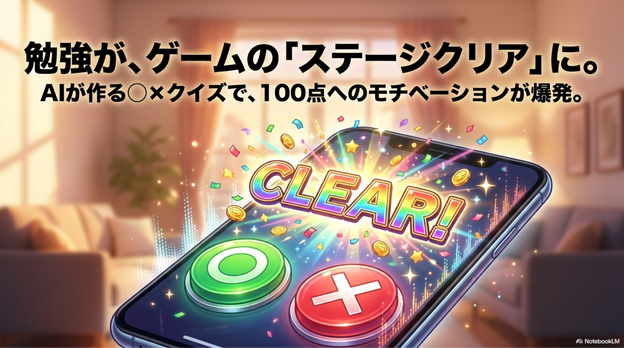 AIが作ってくれるクイズで、勉強をゲーム感覚に変えるには？