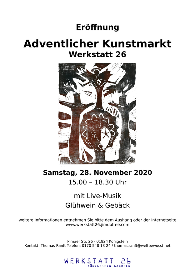 Flyer Adventlicher Kunstmarkt November 2020