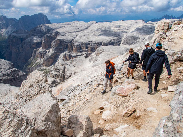 Gipfel des Piz Boè auf 3152 Metern in den Dolomiten