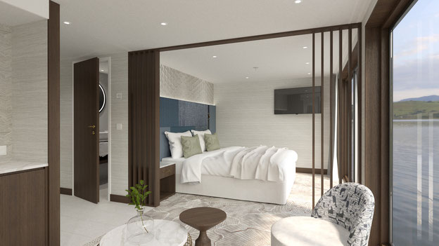 Master-Suite an Bord der VIVA Beyond ©VIVA Cruises