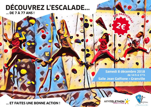 Photo - Découvrez l'escalade sur le mur de Granville à l'occasion du Téléthon 2018