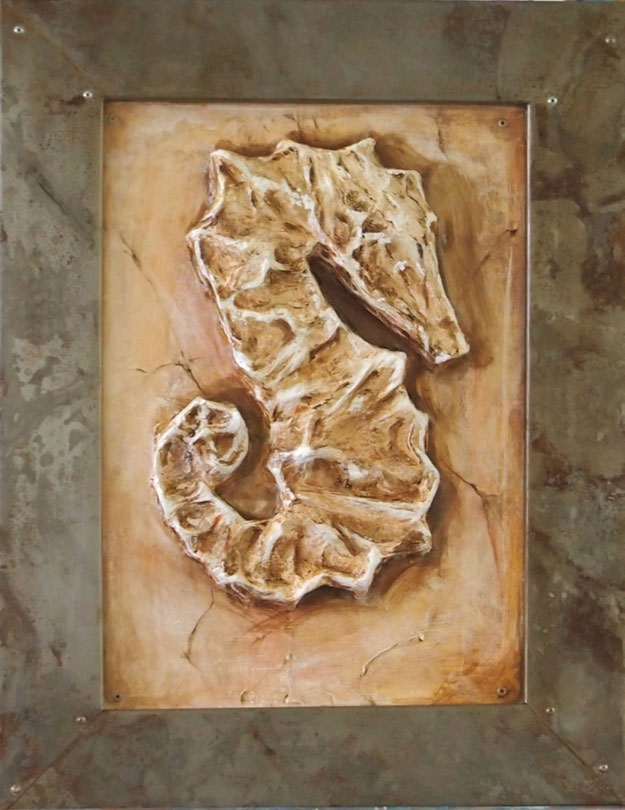 3 Dimensionale Bilder -Seepferd -Metallrahmen