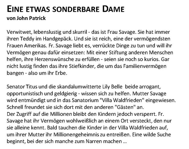 Eine etwas sonderbare Dame