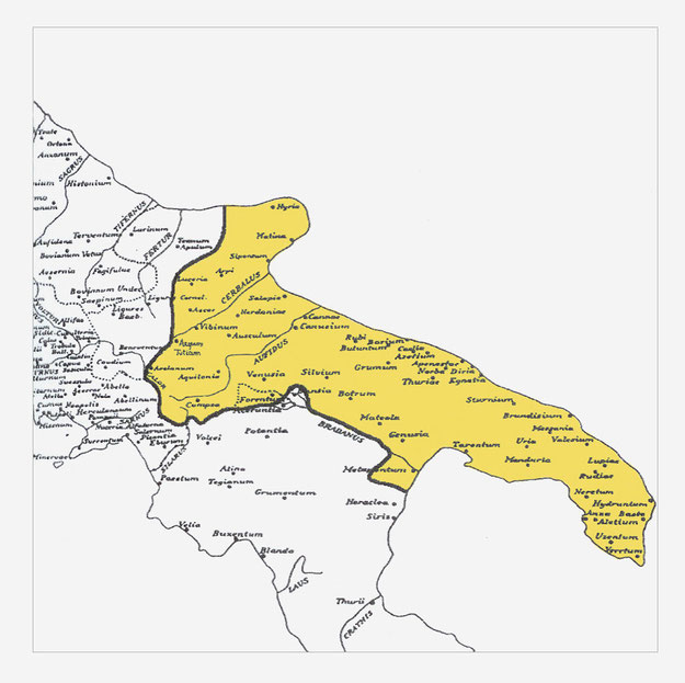 provincia Apulia et Calabria nel 346 d.C.