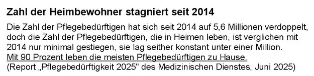 RAUM Seniorenpflege24 in Auenwald informiert über den Report Pflegebedürftigkeit des Medizinischen Dienstes MDK vom Juni 2025
