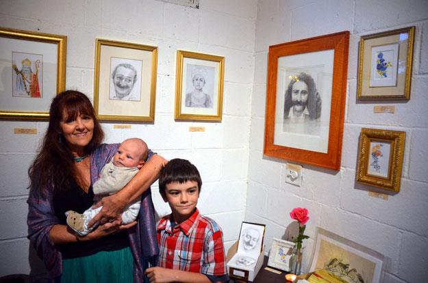 Meher Baba Art by Teri Adams 2013 & grandsons