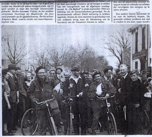 Franse bevrijders op de fiets in de Brinkstraat