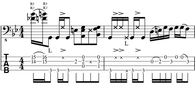 u z ベース講座 フレーズ Tab譜 u z ベース講座 フレーズ Tab譜