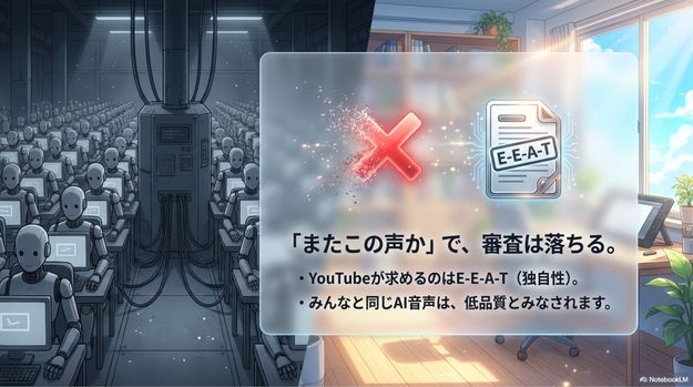 なぜAI動画は量産型になりやすいのか？収益化に必要なE-E-A-Tの本質