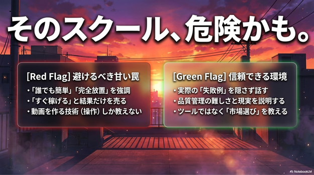 AI動画スクールを選ぶ時の注意点