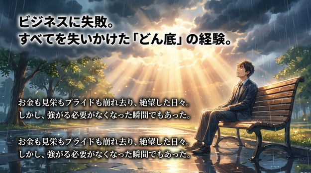 私が使命感に気づいたのは人生のどん底でした